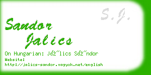sandor jalics business card